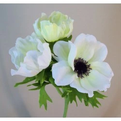Artificial Anemones White 45cm - A092 B4