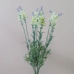 Artificial Lavender Plant Cream with Lavender Tips 41cm - L100 BX8