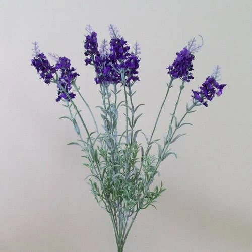 Artificial Lavender Plant Dark Purple 41cm - L098 I2