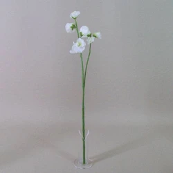 Artificial Sweet Peas Stem White 49cm - S065 U3
