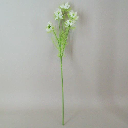 Artificial Nigella Love in the Mist White 56cm - N009 T2