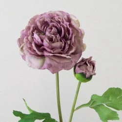 Artificial Ranunculus Vintage Purple 42cm - R144 O4