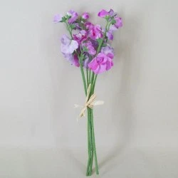 Artificial Sweet Peas Posy Lavender 42cm - S081 Q2