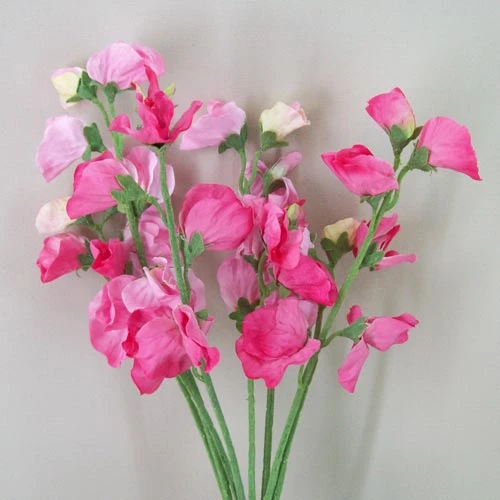 Artificial Sweet Peas Posy Pink 42cm - S080 JJ2