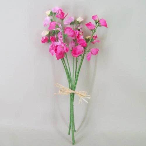 Artificial Sweet Peas Posy Pink 42cm - S080 JJ2