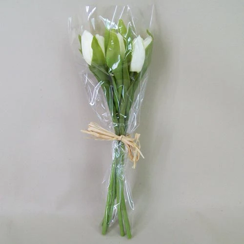 Artificial Tulips Bunch Cream 33cm - T033 O4