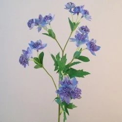 Artificial Astrantia Blue Purple Flowers 65cm - A107A A4