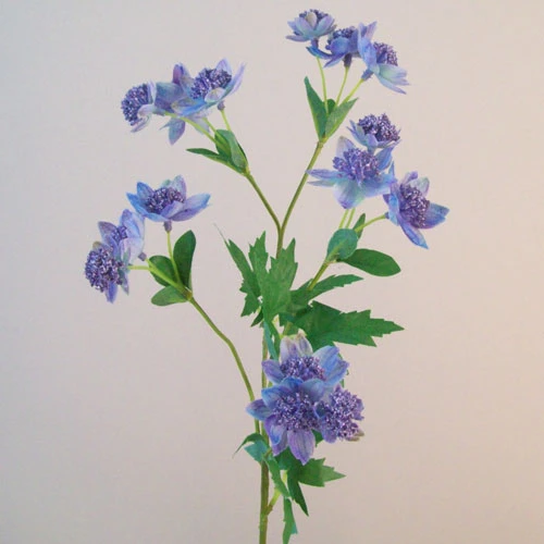 Artificial Astrantia Blue Purple Flowers 65cm - A107A A4