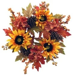 Artificial Sunflowers Autumn Wreath 50cm - AUT011 