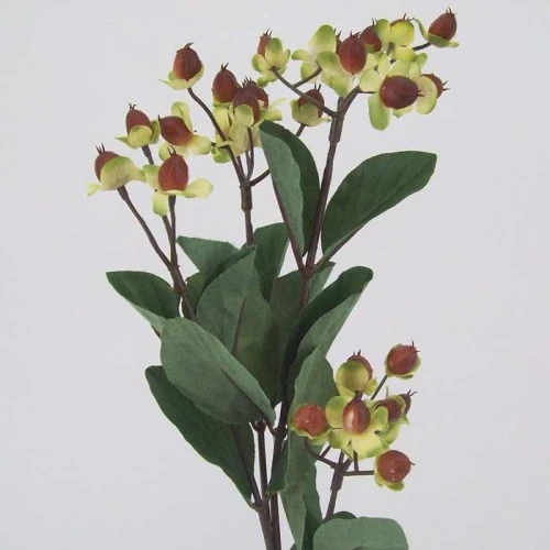 Artificial Hypericum Berries Brown 60cm - H007 E3