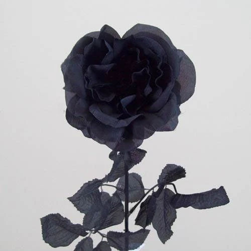 Black Silk Artificial Roses 70cm - R013 S2