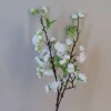 Artificial Cherry Blossom Branch White Short Stem 48cm - B038 JJ2