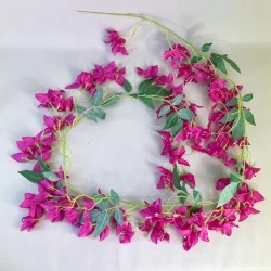 Artificial Bougainvillea Garland Hot Pink 160cm - B094 T3