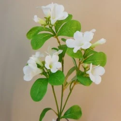 Artificial Bellflowers White 47cm - B033 B3