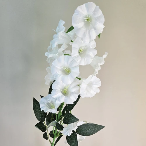 Artificial Campanula Bell Flowers White 87cm - C032 BB1