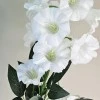 Artificial Campanula Bell Flowers White 87cm - C032 BB1