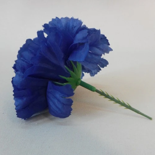 Short Stem Carnation Royal Blue 9cm - C074 