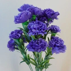 Fleur Artificial Carnations Bunch Purple 45cm - C253 C4