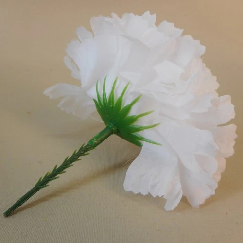 Short Stem Carnation White 9cm - C067 EE3