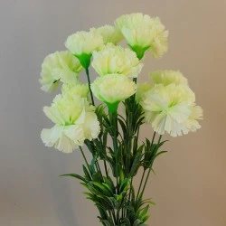 Fleur Artificial Carnations Bunch Green 45cm - C255 C3