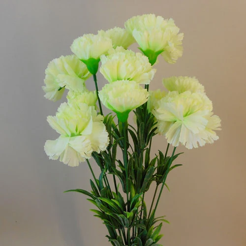 Fleur Artificial Carnations Bunch Green 45cm - C255 C3
