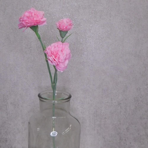 Artificial Spray Carnations Pink 60cm - C039 B3