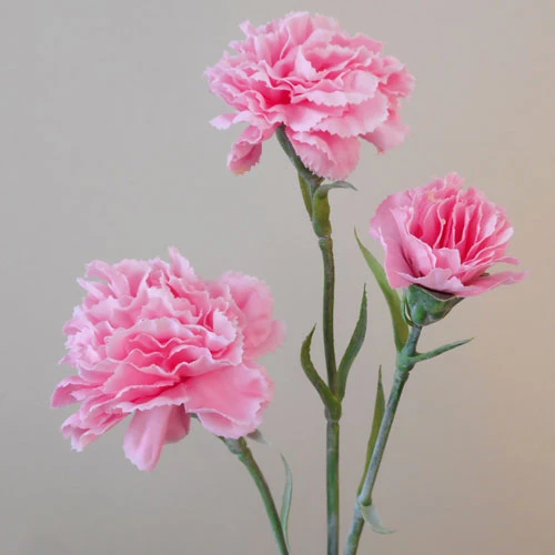 Artificial Spray Carnations Pink 60cm - C039 B3