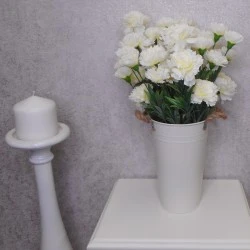 Fleur Artificial Carnations Bunch Cream 45cm - C258 