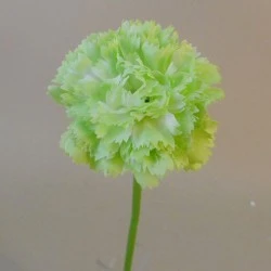 Mini Artificial Carnations on Short Stem Lime Green 31cm - C105 A3