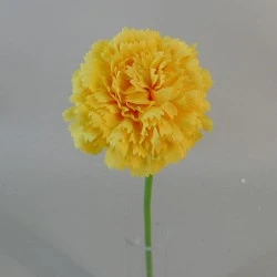 Mini Artificial Carnations on Short Stem Yellow 31cm - C106 C4