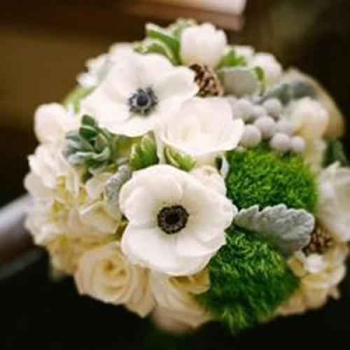 Artificial Trick Dianthus Green 18.5cm - D086 