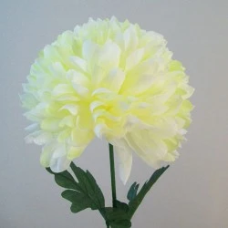 Artificial Pompom Chrysanthemum Lemon Green 80cm - C168 BB4
