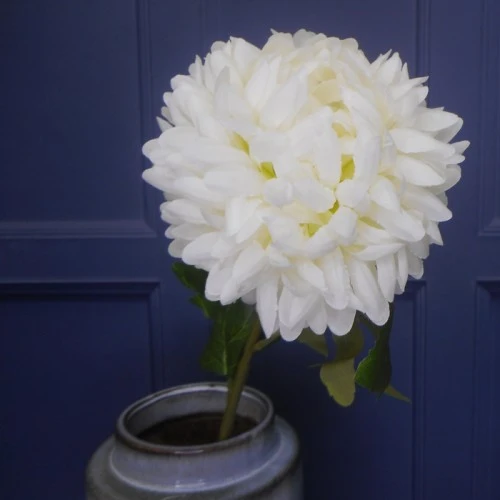 Artificial Pompom Chrysanthemum Cream 65cm - C192 D1