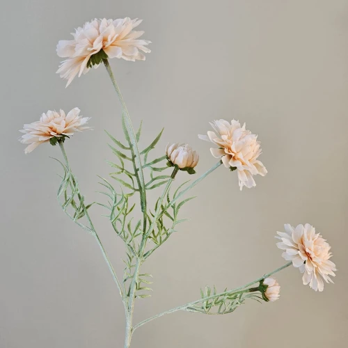 Artificial Spray Chrysanthemums Peach 60cm - C122