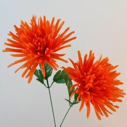 Artificial Spider Chrysanthemums Carnival Orange 64cm - S071 P4