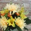 Artificial Chrysanthmums and Alstroemeria Posy Yellow 36cm - R724 U1