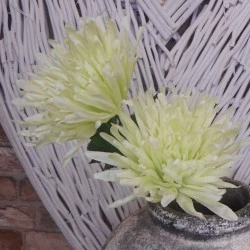 Artificial Spider Chrysanthemums Avocado Green 64cm - S135 S2