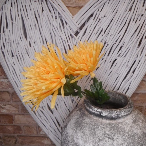Artificial Spider Chrysanthemums Yellow 64cm - S134 S2