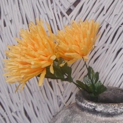 Artificial Spider Chrysanthemums Yellow 64cm - S134 S2