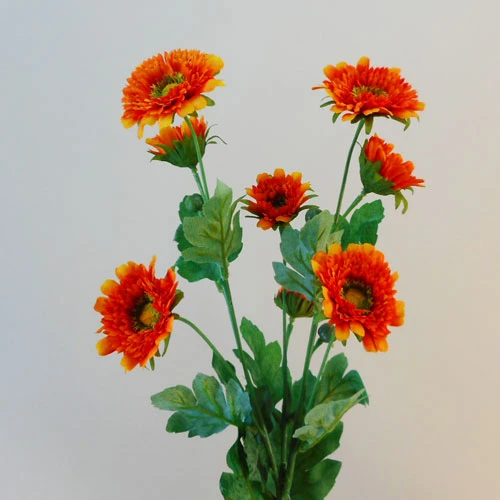 Artificial Spray Chrysanthemums Orange 69cm - G006 E4