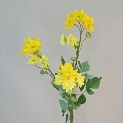Artificial Spray Chrysanthemums Yellow 78cm - C127