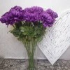 Artificial Flowers Bloom Chrysanthemums Purple 82cm - C259 