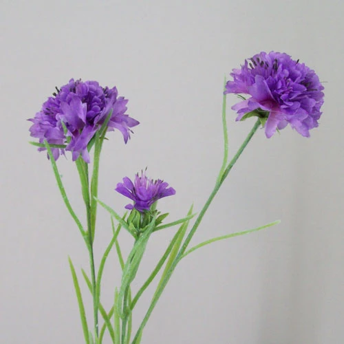 Artificial Meadow Cornflowers Purple Flowers 56cm - C158 N2