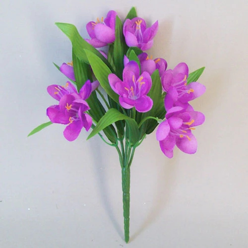 Artificial Crocus Plants Purple 23cm - C237 B3