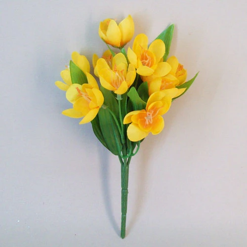 Artificial Crocus Plants Yellow 23cm - C238 D2