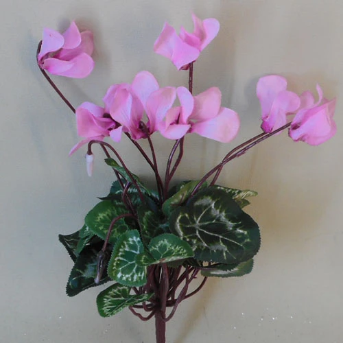 Silk Cyclamen Plants Pink 24cm - C014B P4