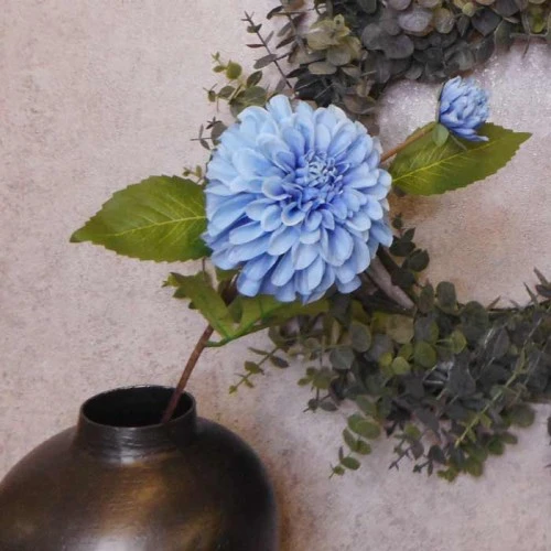 Artificial Ball Dahlia Blue 63cm - D183 I2