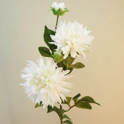 Artificial Dahlias Spray Creamy White 102cm - D200 CC3