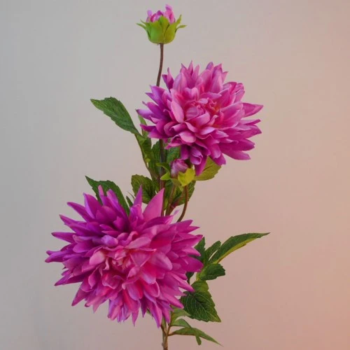 Artificial Dahlias Spray Cerise Pink 102cm - D202 D1