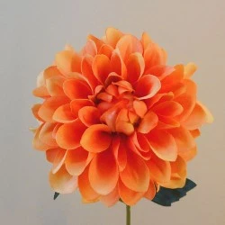 Artificial Dahlia Flowers Carnival Orange 45cm - D029 D3